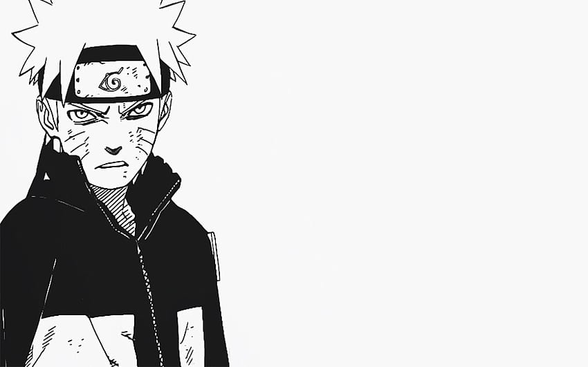 Naruto. Dessin Naruto, japanische Mangas und Naruto, Black and White Naruto HD-Hintergrundbild