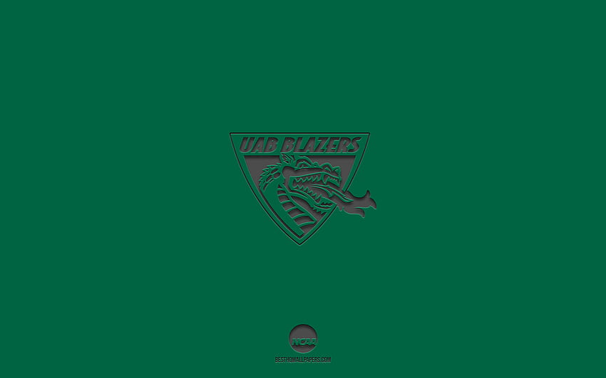 UAB Blazers, verde, equipo de fútbol americano, emblema de los UAB Blazers, NCAA, Alabama, EE. UU., fútbol americano, logotipo de los UAB Blazers fondo de pantalla