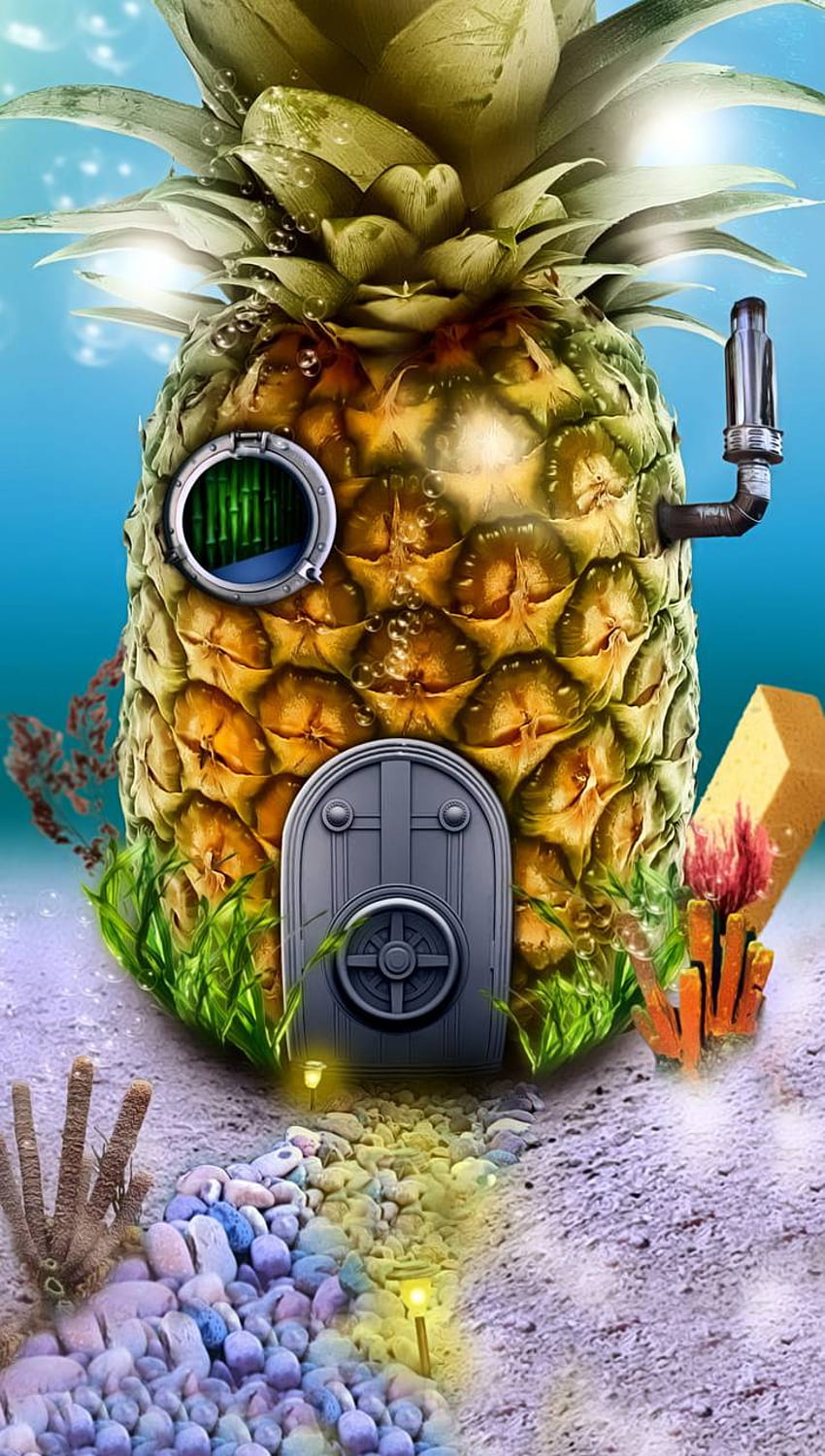 Spongebob Pineapple HD phone wallpaper