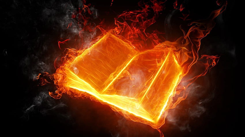 Abstract Fire Book Apple Colourful Amazing Cool HD wallpaper