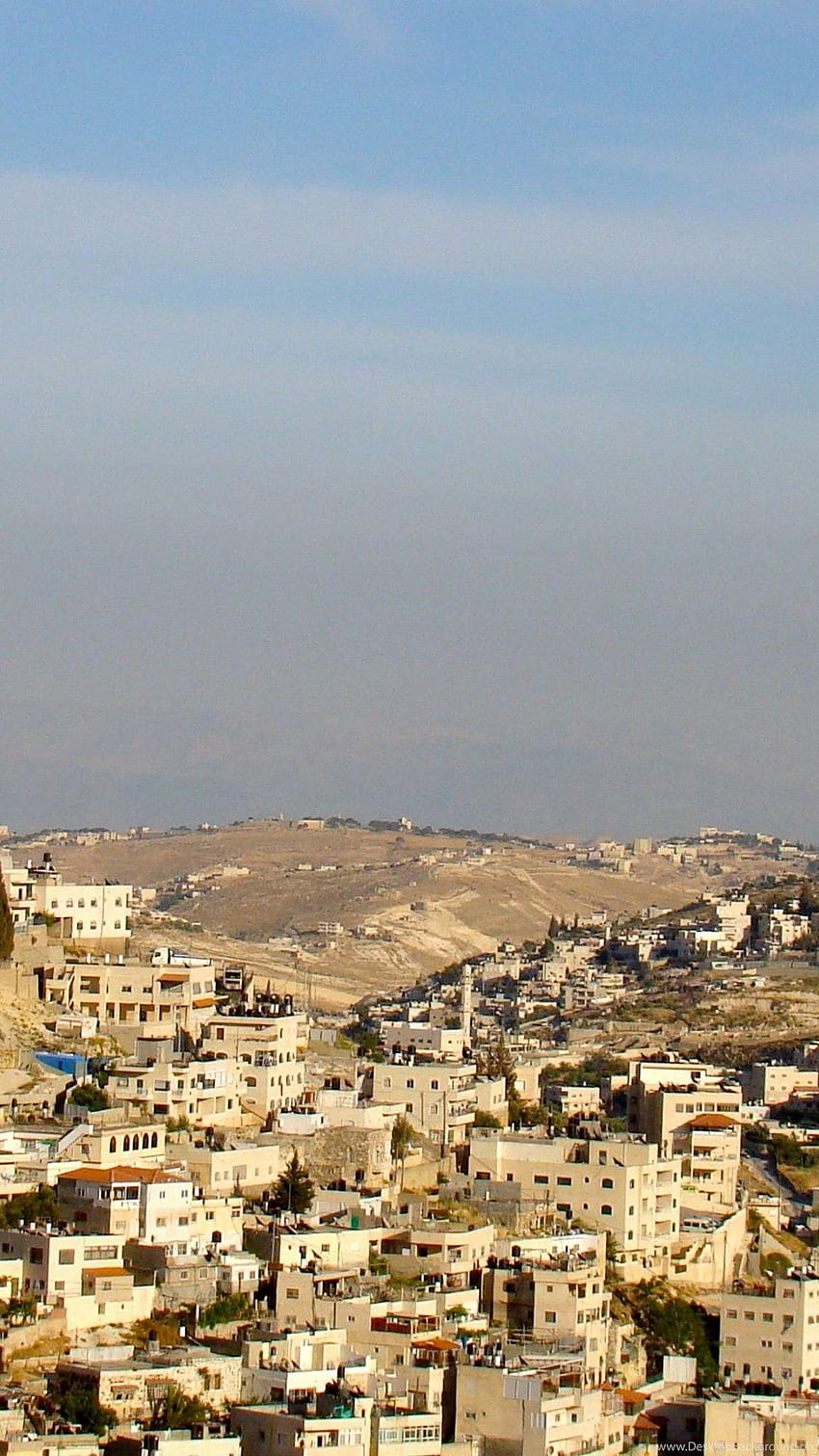 オーバーヘッド ビュー エルサレム イスラエルの背景 HD電話の壁紙