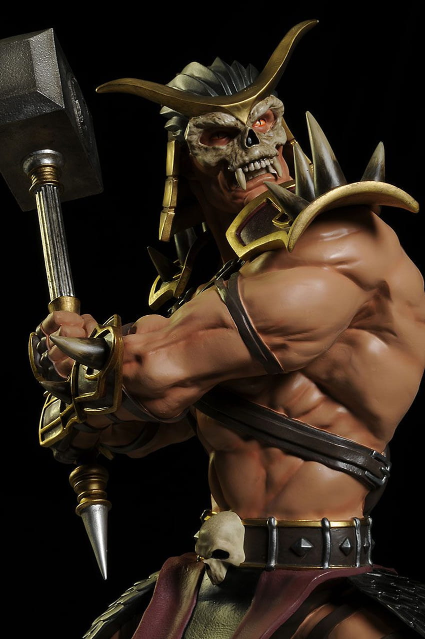 Mortal Kombat Shao Kahn estatua fondo de pantalla del teléfono