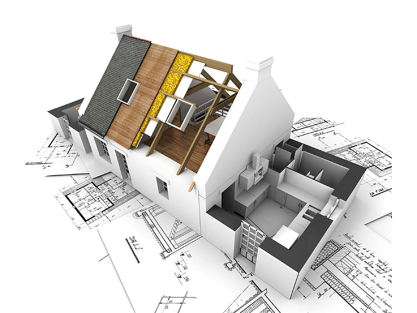 Bau für in High Definition, Hausbau HD-Hintergrundbild