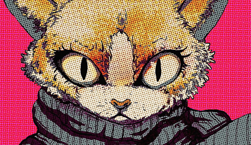 cat pop art / and Mobile Background, Cute Pop Art HD wallpaper