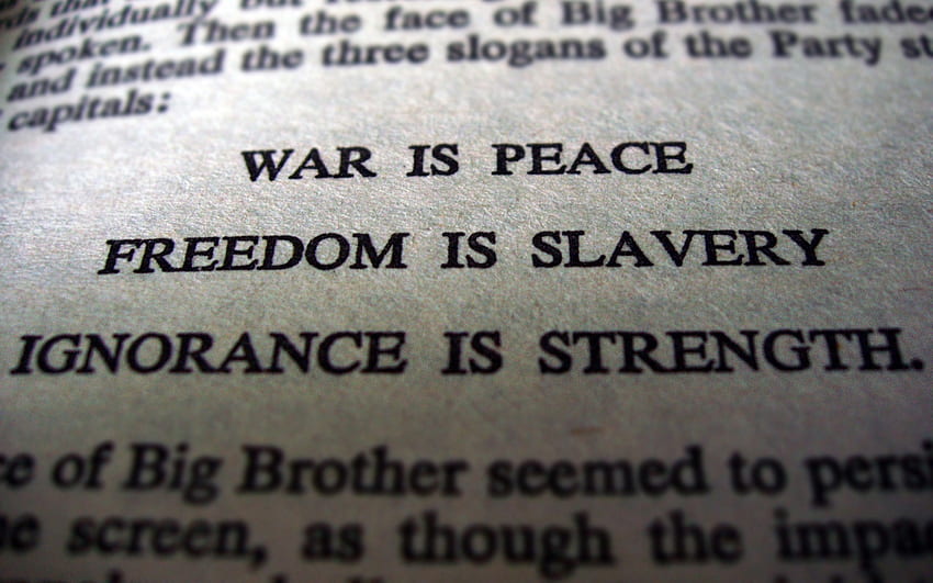 war dom text quotes Peace 1984 ジョージ・オーウェル文学 高画質の壁紙