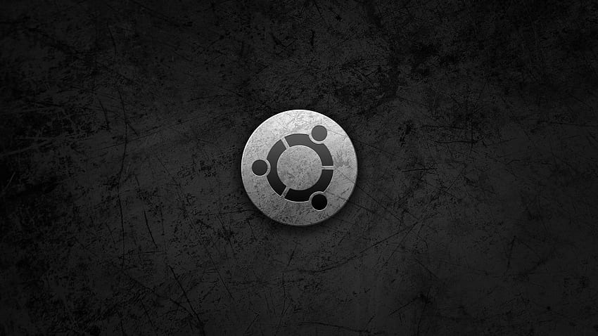 ubuntu, grigio, nero, cerchio, Simbolo Sfondo HD