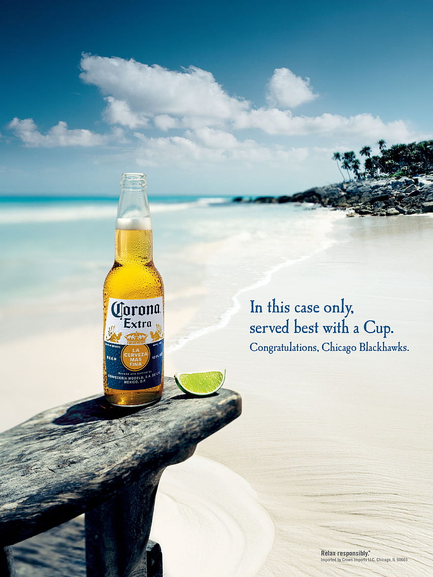 Werbung: Corona-Ideen. Bierwerbung, Corona, Bier, Corona Extra HD-Handy-Hintergrundbild
