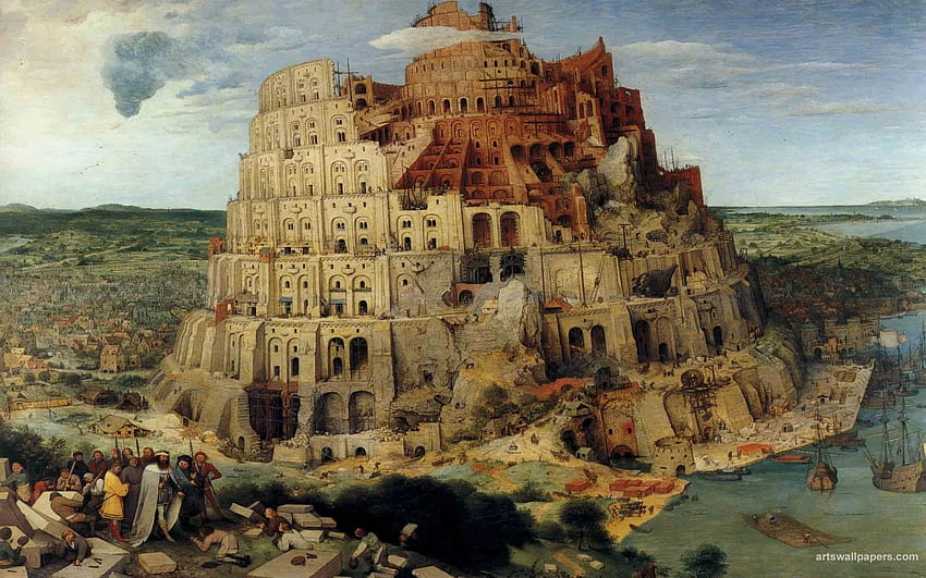 Paintings Tower of Babel background Brueghel classic art Pieter, Classical Paintings HD wallpaper