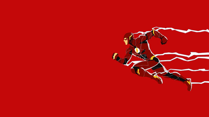 Justice League Flash Minimalisme, Flash Super Keren Wallpaper HD