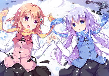 Wallpaper girls, art, Halloween, gochuumon wa usagi desu ka? for mobile and  desktop, section сёнэн, resolution 2708x1920 - download