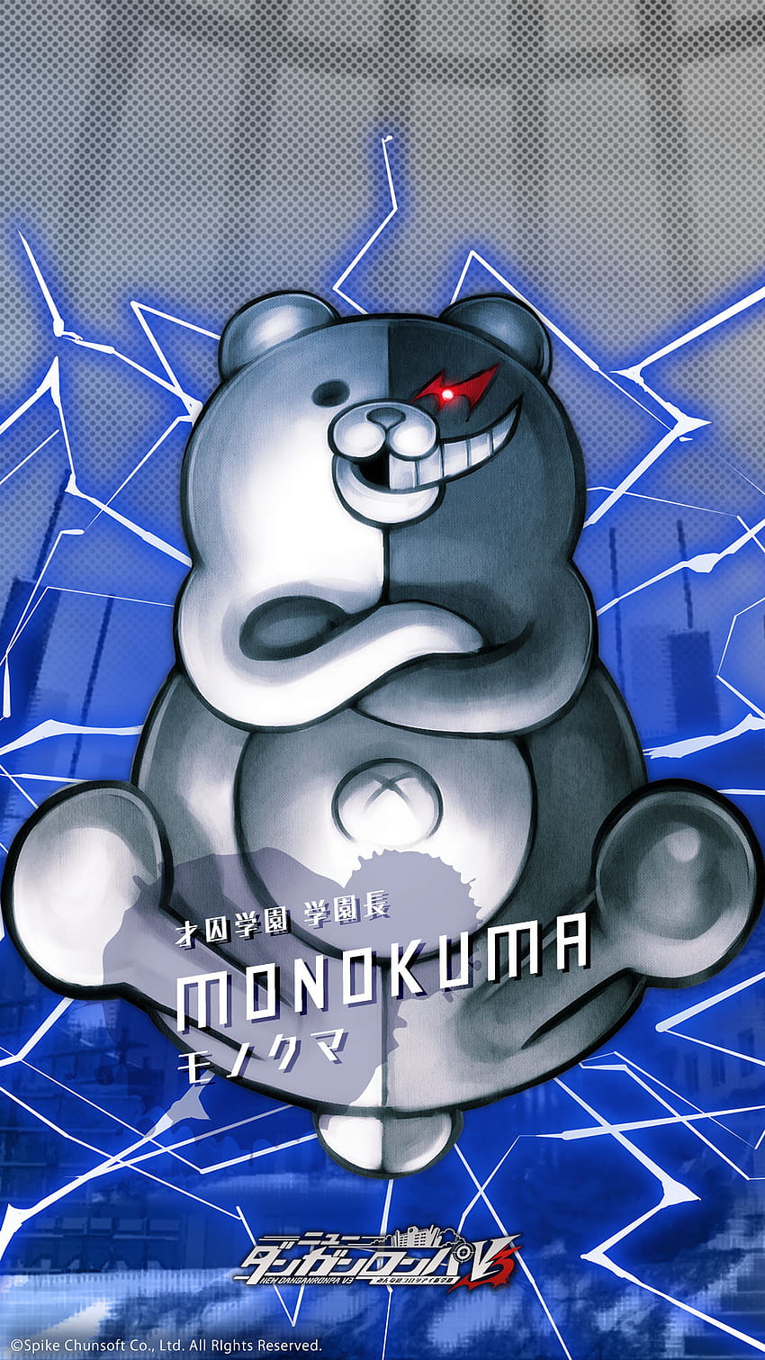Monokuma DanganronpaV3, danganronpa fondo de pantalla del teléfono