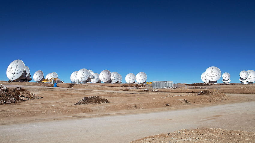 Nineteen ALMA antennas on the Chajnantor plateau () - Wikimedia Commons HD wallpaper