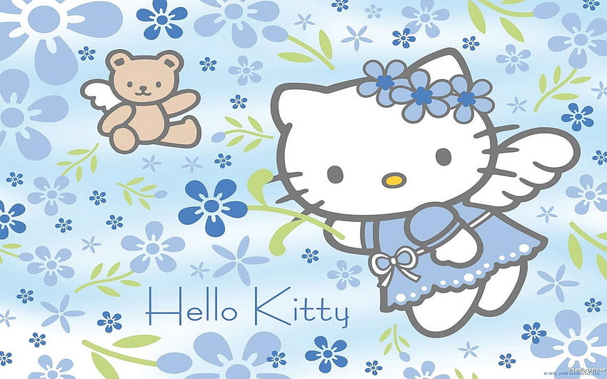 Net Data Src Kawaii Blue For Tablet - Hello Kitty Blue Background HD wallpaper