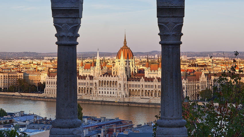 Węgry, Budapeszt, Dunaj, rzeka, węgierski, parlament, budynek / i mobilne tło Tapeta HD