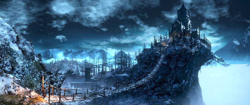 วิดีโอเกม - Dark Souls III Castle Rope Bridge Night วอลล์เปเปอร์ HD