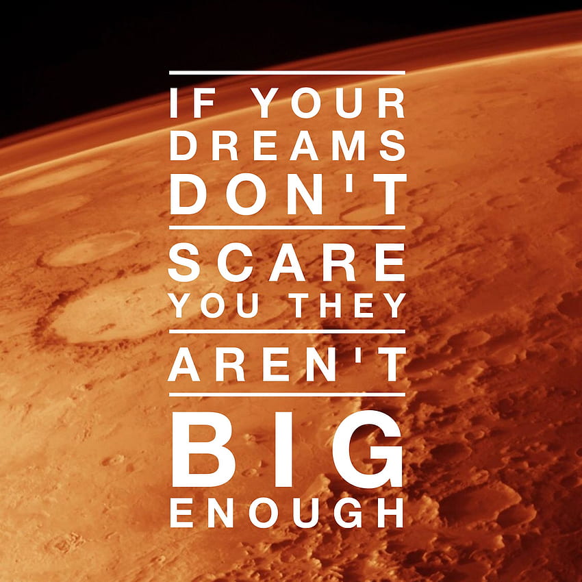 Ако мечтите ви не ви плашат, те не са достатъчно големи. Маркетингово обучение, Мечтая за теб, Като лъв, Мечтаеш ли HD тапет за телефон
