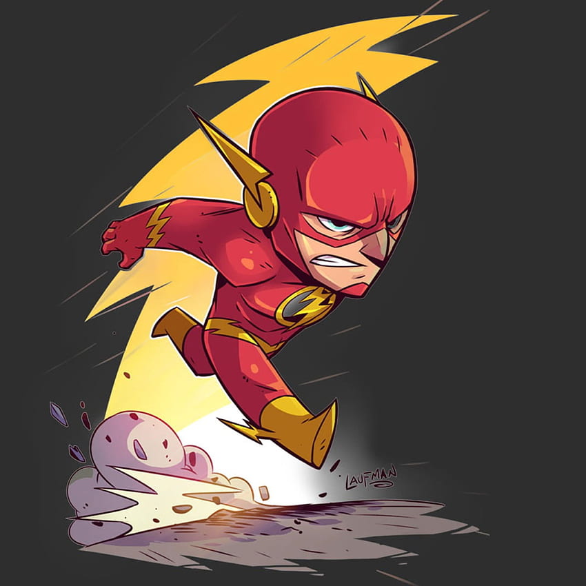 Flash, The Flash, chibi, DC Comics • Para ti Para y móvil fondo de pantalla del teléfono
