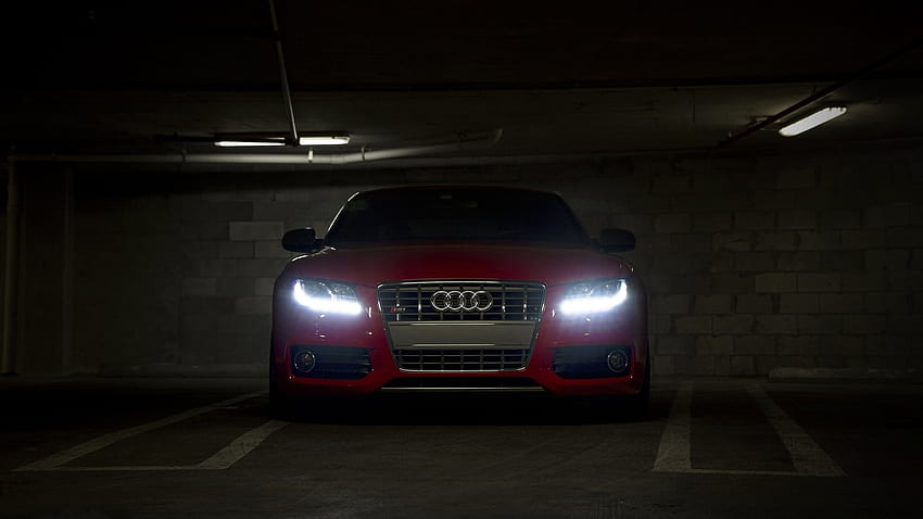 Audi Background , Beautiful Red Audi Car, Audi Rings HD wallpaper