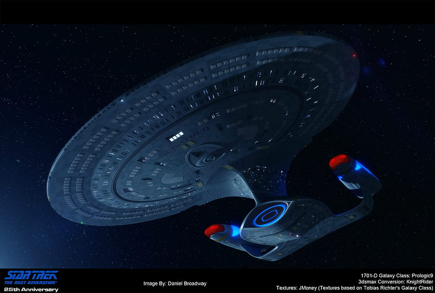 Naves de Star Trek · Una representación 3D de la Enterprise 1701-D ~ por PixelMagic en Reddit fondo de pantalla
