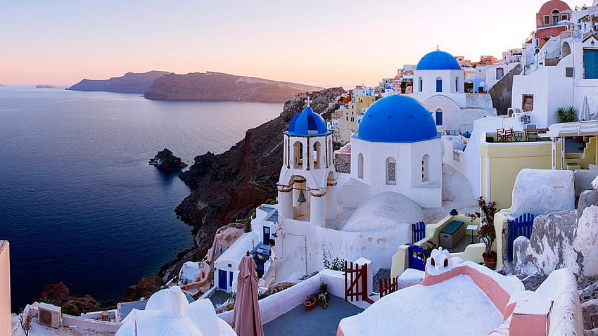 Grecia . Grecia, isla griega de Santorini fondo de pantalla