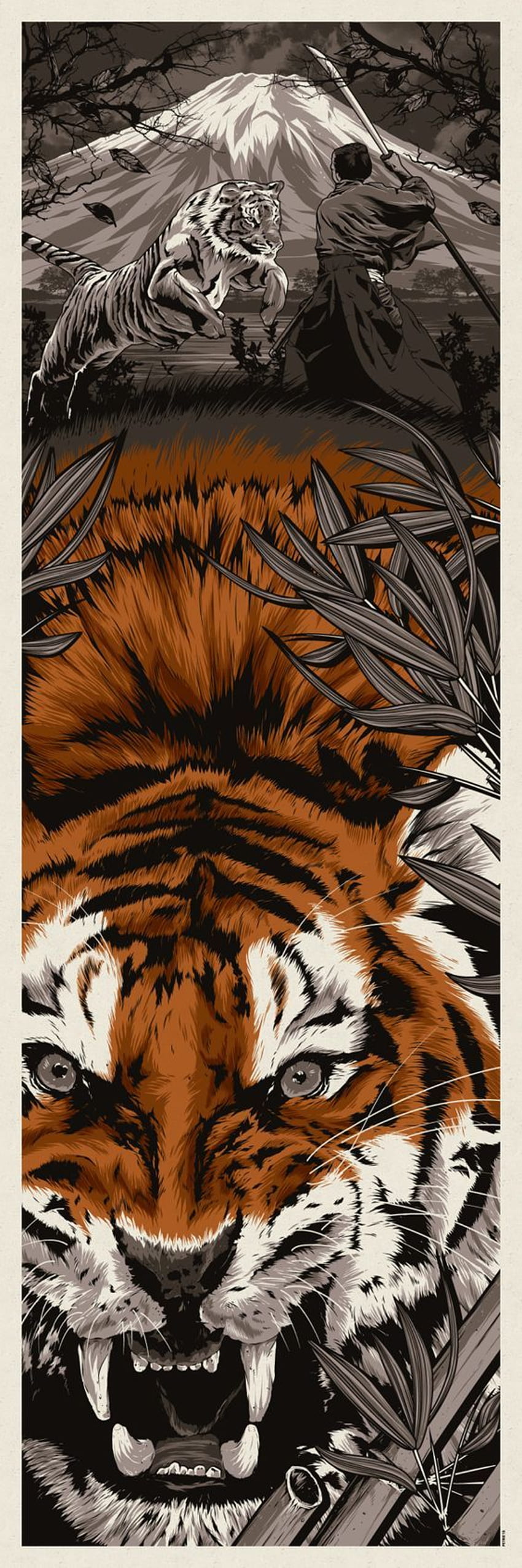 Geniales posters samurais. pasa o moriré. Samurai, Japanese Tiger Art HD phone wallpaper