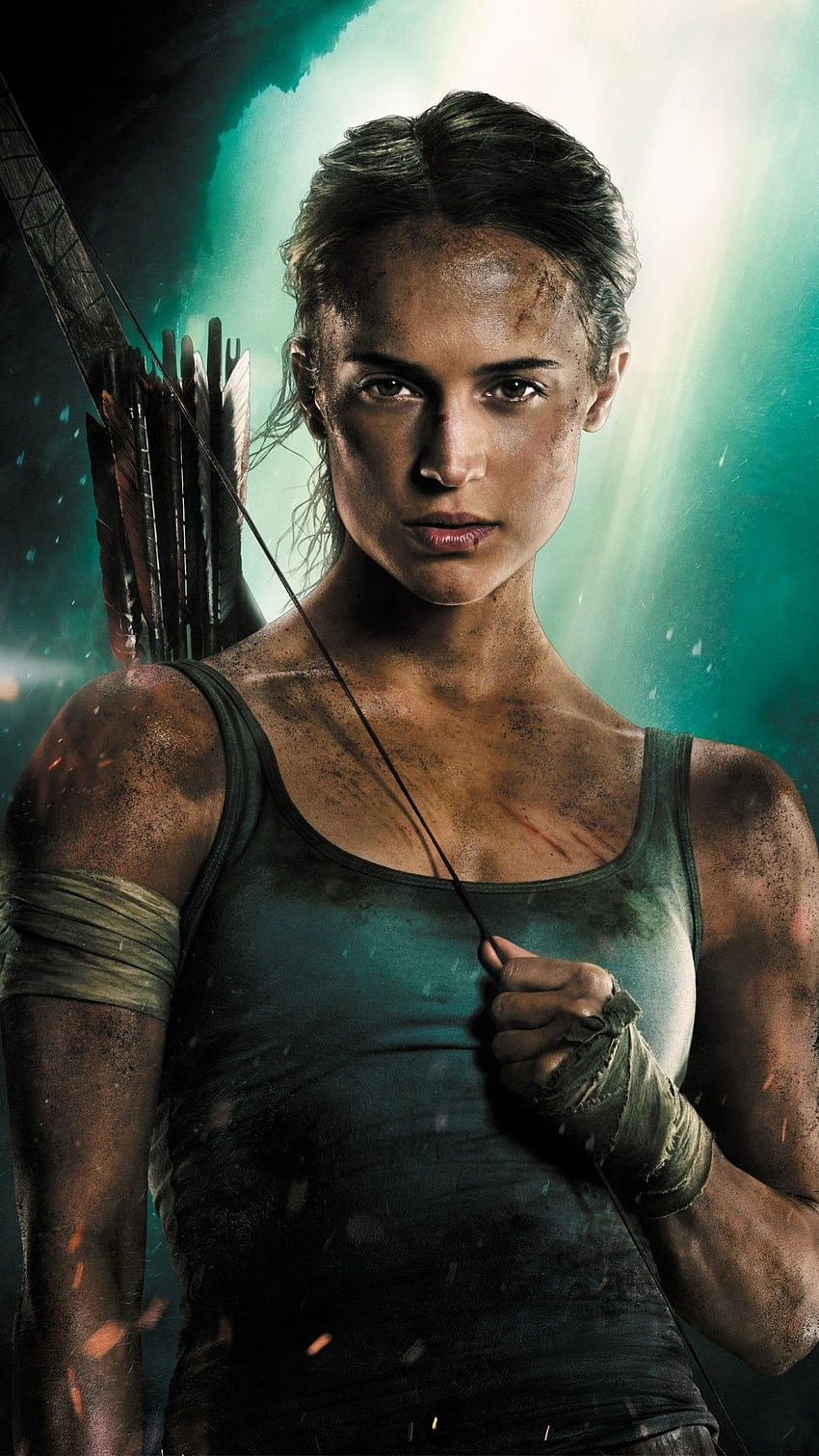 Alicia Vikander Lara Croft Tomb Raider. Tapeta na telefon HD