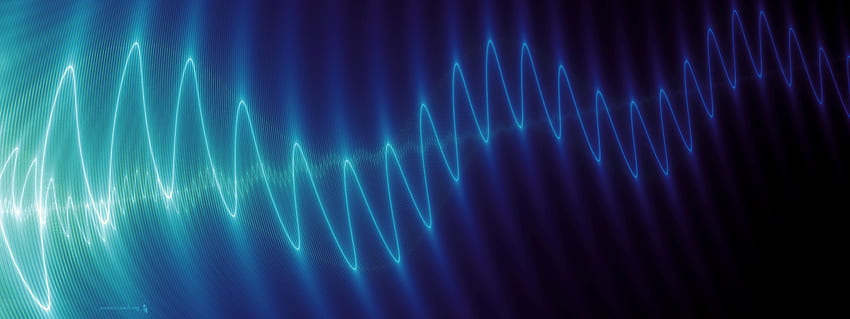 Luce onde astratte frattali doppio schermo suono blatte., Forma d'onda Sfondo HD
