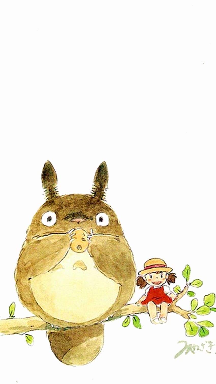 Totoro Best Of My Neighbor totoro Cute Girl Branch Art, Kawaii Totoro ...