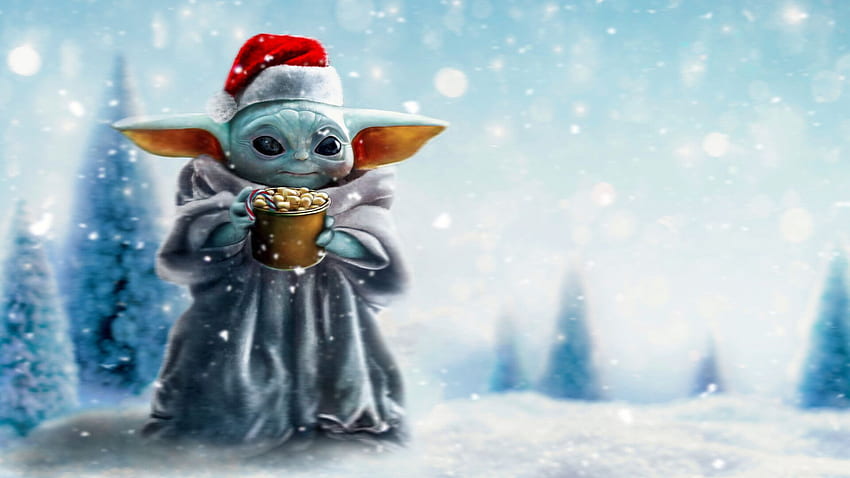 ArtStation - Baby Yoda - Christmas Theme Digital Art, Berat Bozan HD wallpaper