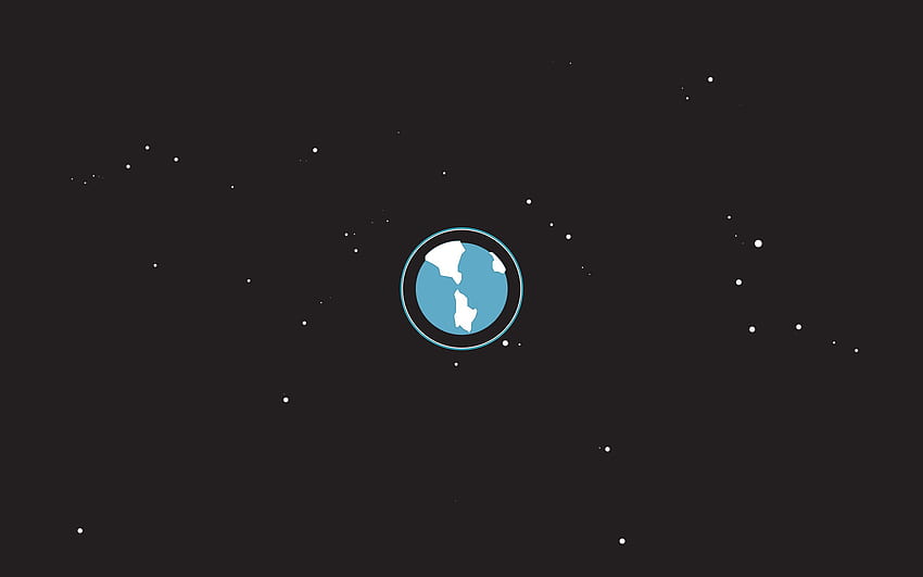 Бледо синя точка. Минималистичен, компютър, космос, минималистична галактика HD тапет