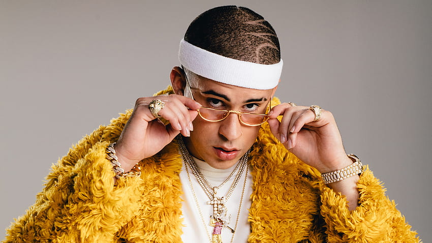 Bad Bunny Is Wearing White Black Coat Suit Standing In Purple Background HD Bad  Bunny Wallpapers  HD Wallpapers  ID 81738