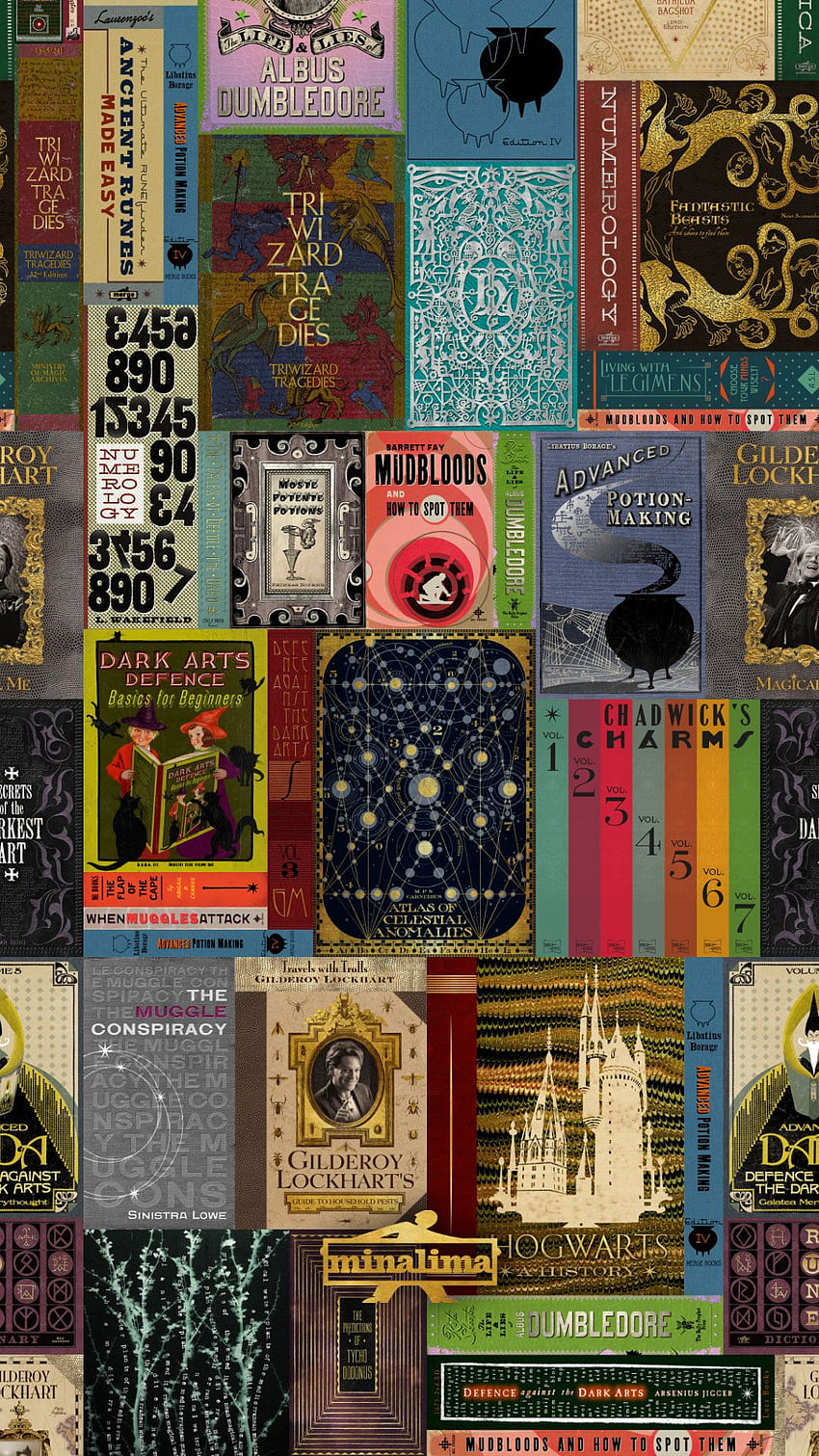 Harry Potter Collage, Harry Potter Library HD phone wallpaper