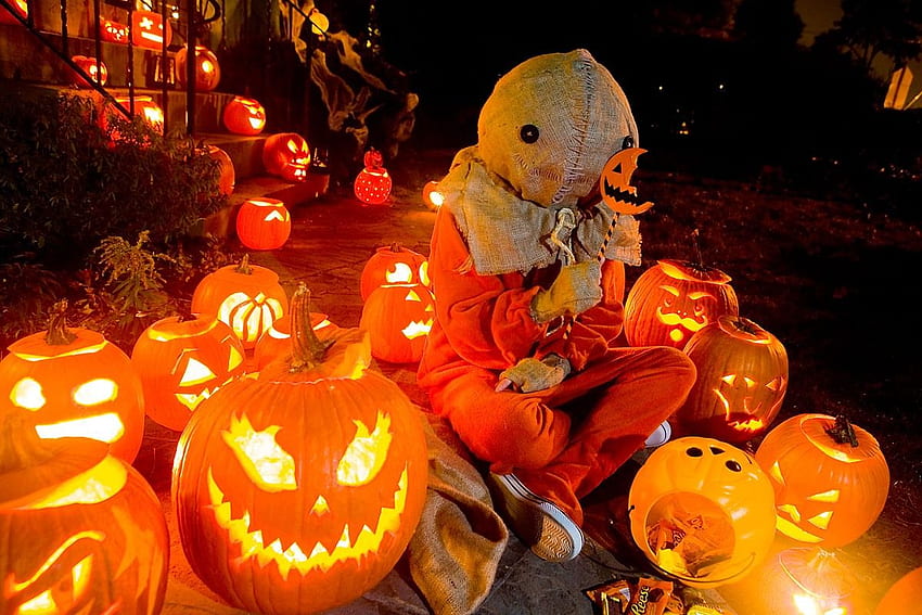 Trick Or Treat Happy Halloween Pumpkins Ghosts Skeletons HD Happy Halloween  Wallpapers | HD Wallpapers | ID #91275