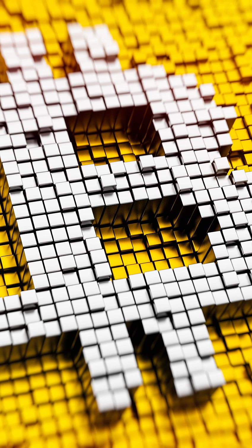 Bitcoin Criptomoneda Logo Oro Plata fondo de pantalla del teléfono