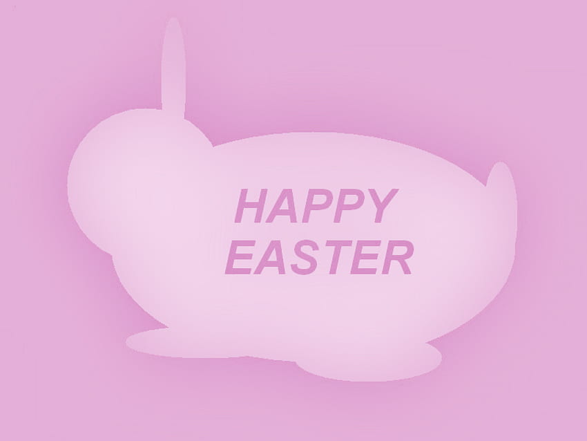 Easter Bunny 2, pink, white, easter, rabbit HD wallpaper
