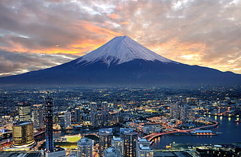 Mount Fuji City Japan Landscape Scenery, 5120x1440 HD wallpaper | Pxfuel