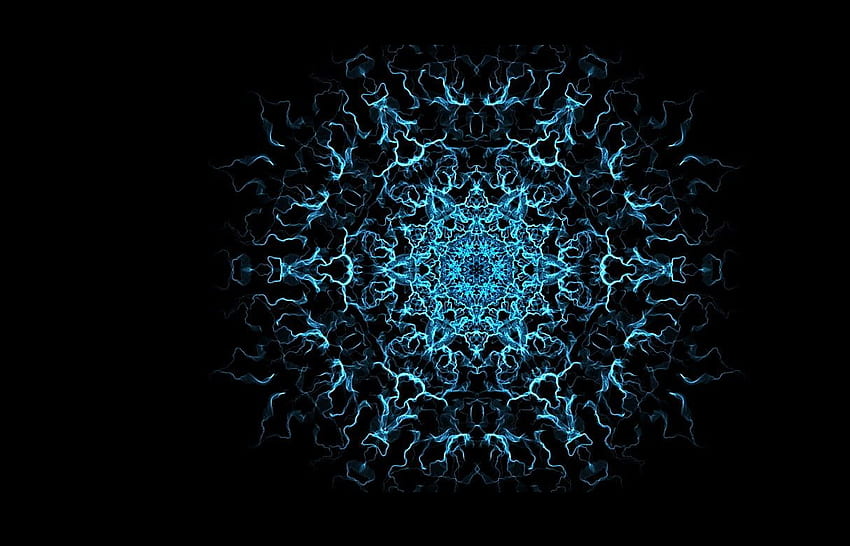 : 추상, 만다라, 검정색 배경, 과학, Simple Abstract Mandala HD 월페이퍼