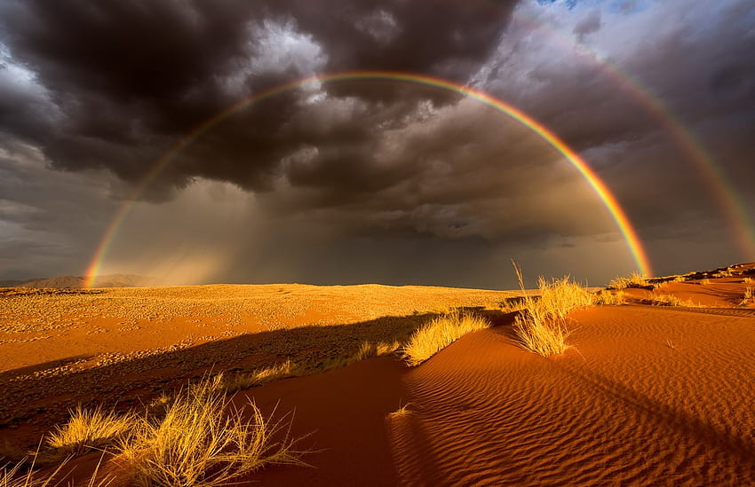 namibia, áfrica, desierto, arena, arco iris fondo de pantalla