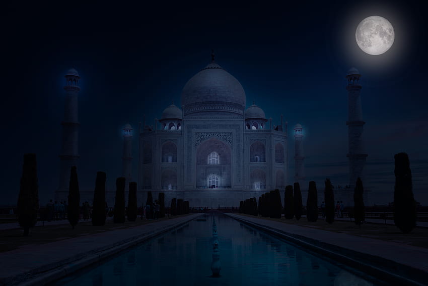 Taj Mahal Night Wallpa, Tajmahal, Agra HD-Hintergrundbild