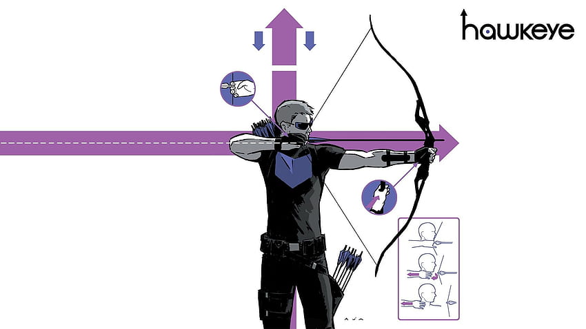 Hawkeye Full and Background, Compound Bow Arrow HD wallpaper