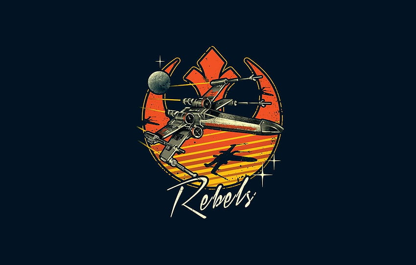 Minimalism, Star Wars, พื้นหลัง, ศิลปะ, X Wing, 80's, โดย Vincenttrinidad, Vincenttrinidad, โดย Vincent Trinidad, Vincent Trinidad, Retro Rebels, T 65 «X Wing», Rebels Space Ship In Retro Style, T 65 For , Section минимализм วอลล์เปเปอร์ HD