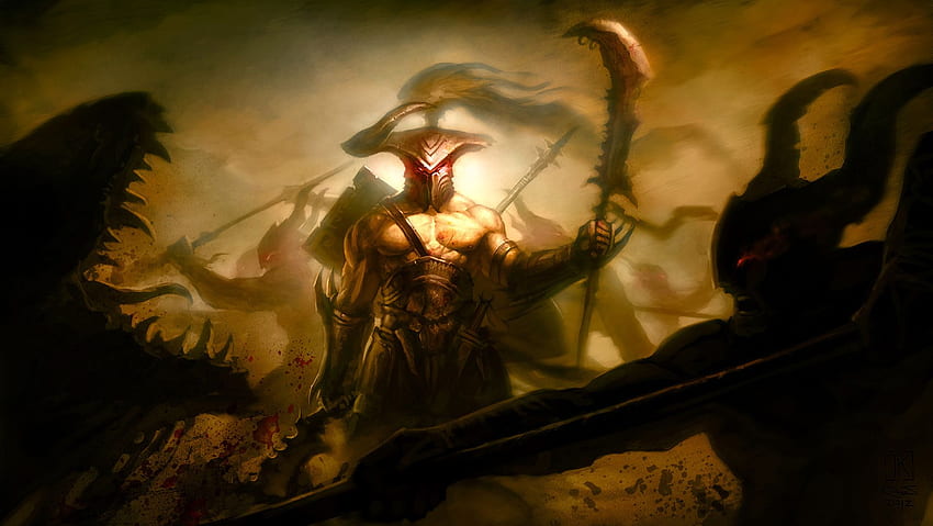 Battle Warrior Weapon Battlefield Monster Creature - Ancient Warrior HD wallpaper