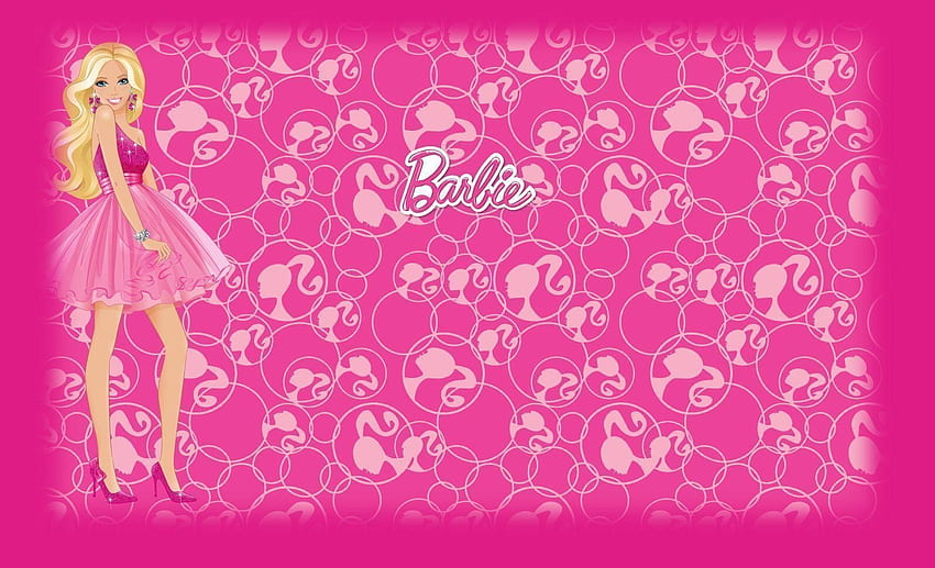 rosa de Barbie, cumpleaños de Barbie fondo de pantalla