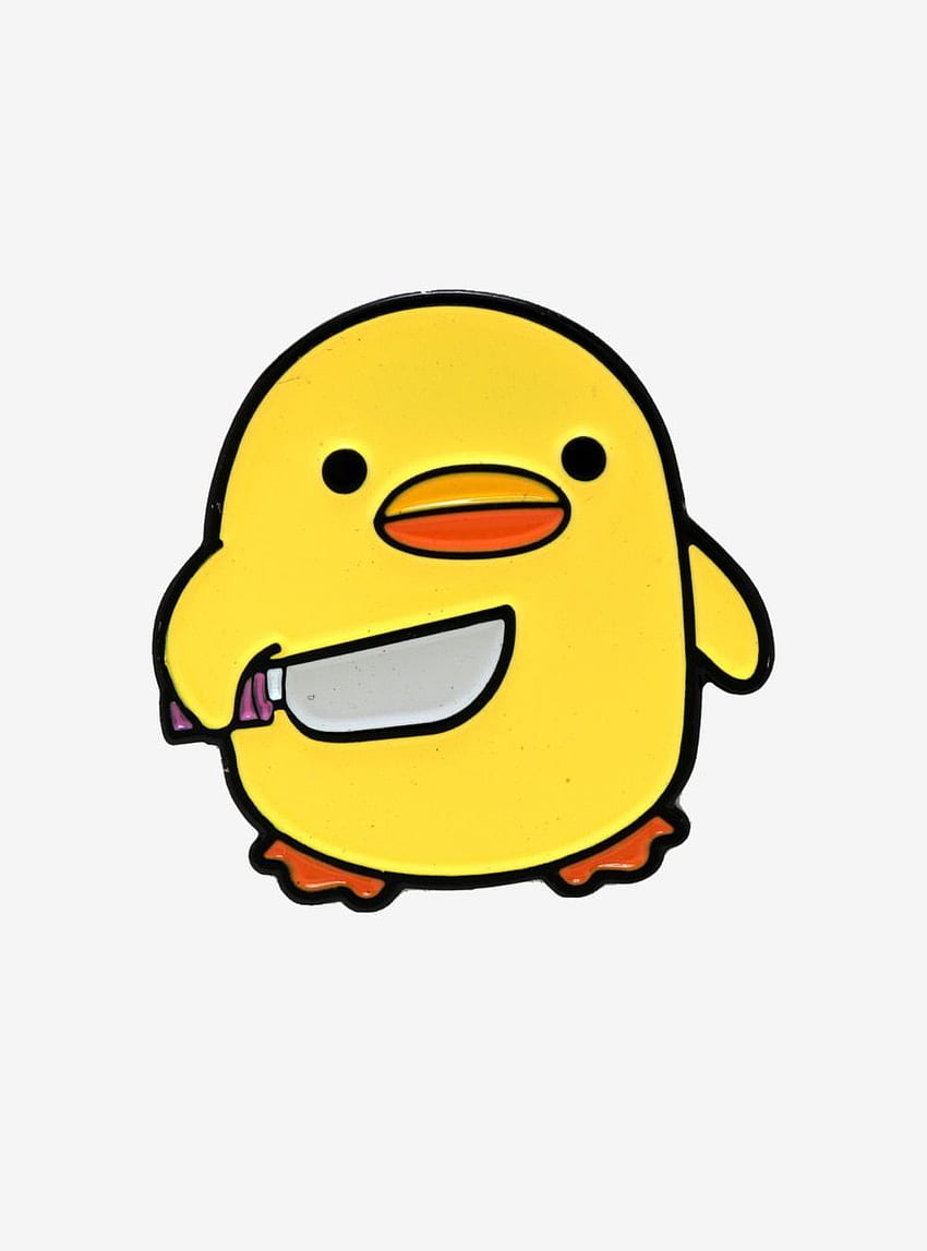 Duck With Knife Enamel Pin en 2020. Cute cartoon , Duck art, Cute drawings y Funny Duck fondo de pantalla del teléfono