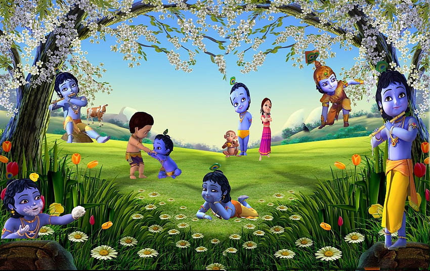 Petit Krishna, Petit Krishna 3D Fond d'écran HD