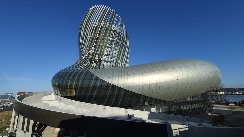 França inaugura La Cité du Vin, um museu inteiramente dedicado ao vinho. Resumo arquitetônico, vinho de Bordeaux papel de parede HD