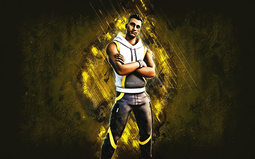 Fortnite White Synth Striker Skin, Fortnite, main characters, yellow ...