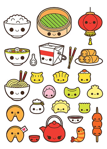 How to Draw Food Cute and Easy Graphic by BreakingDots · Creative Fabrica