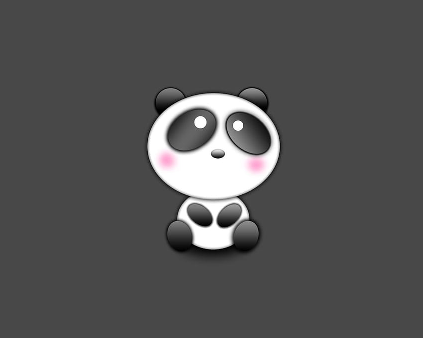 Sevimli Panda, Küçük Sevimli Çizgi Panda HD duvar kağıdı