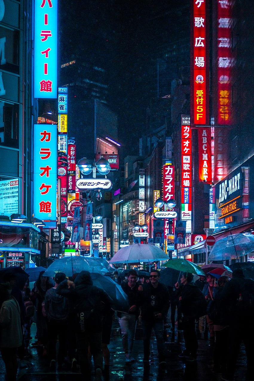 일본 . 베스트 14 , 일본, 밤, 그리고 도시, 일본어 한자 생활 HD 전화 배경 화면